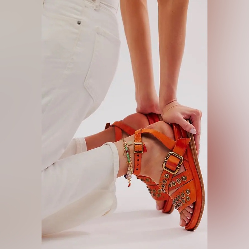 A.S.98 Vibrant Orange Sandals